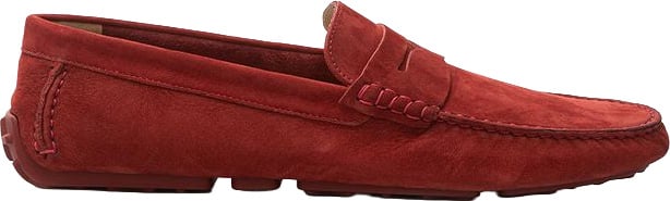 Bally Bordeaux Leather Moccassin