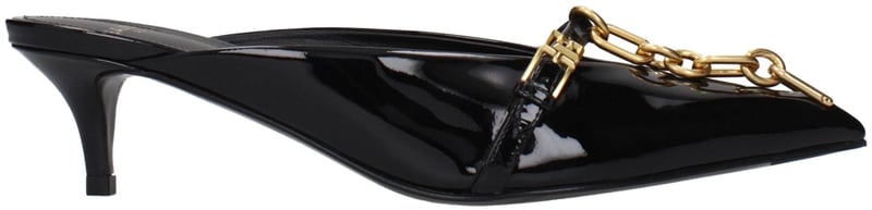 Balmain Black Leather Platform Sandals