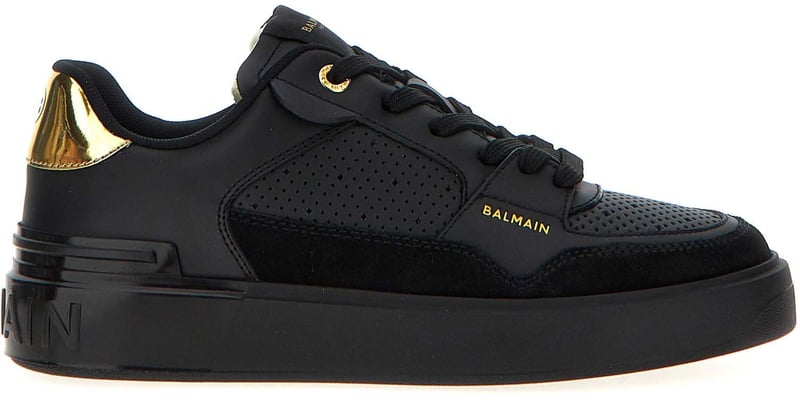 Balmain Black Calfskin Sneakers