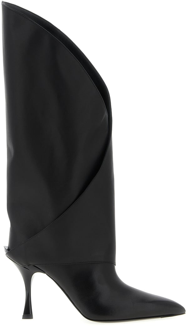 Balmain Black Calfskin Over The Knee