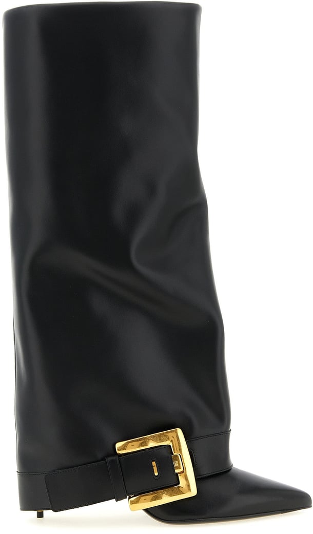 Balmain Black Calfskin Over The Knee