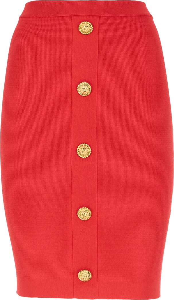 Balmain Coral viscose blend skirt