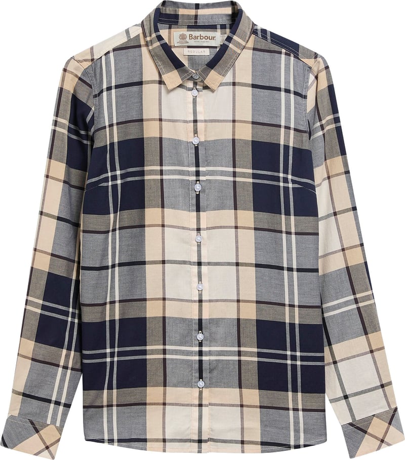 Chemise tartan écru bleu Bredon Barbour Femme LSH 1353 TN26