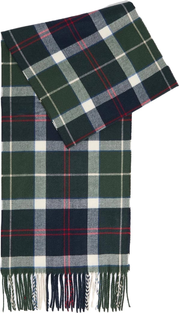 Echarpe tartan vert blanc Galingale Barbour Homme Femme USC0300 TN98