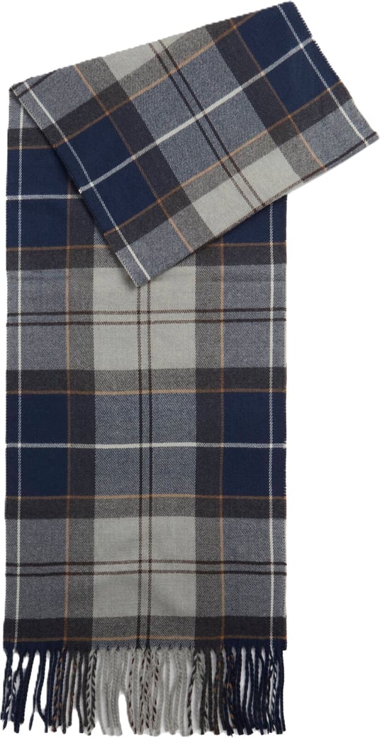 Echarpe tartan gris ciel Galingale Barbour homme femme USC0300 TN38