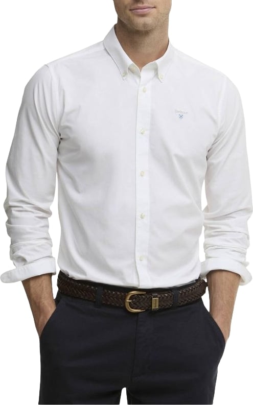Barbour White Cotton Dress Shirt