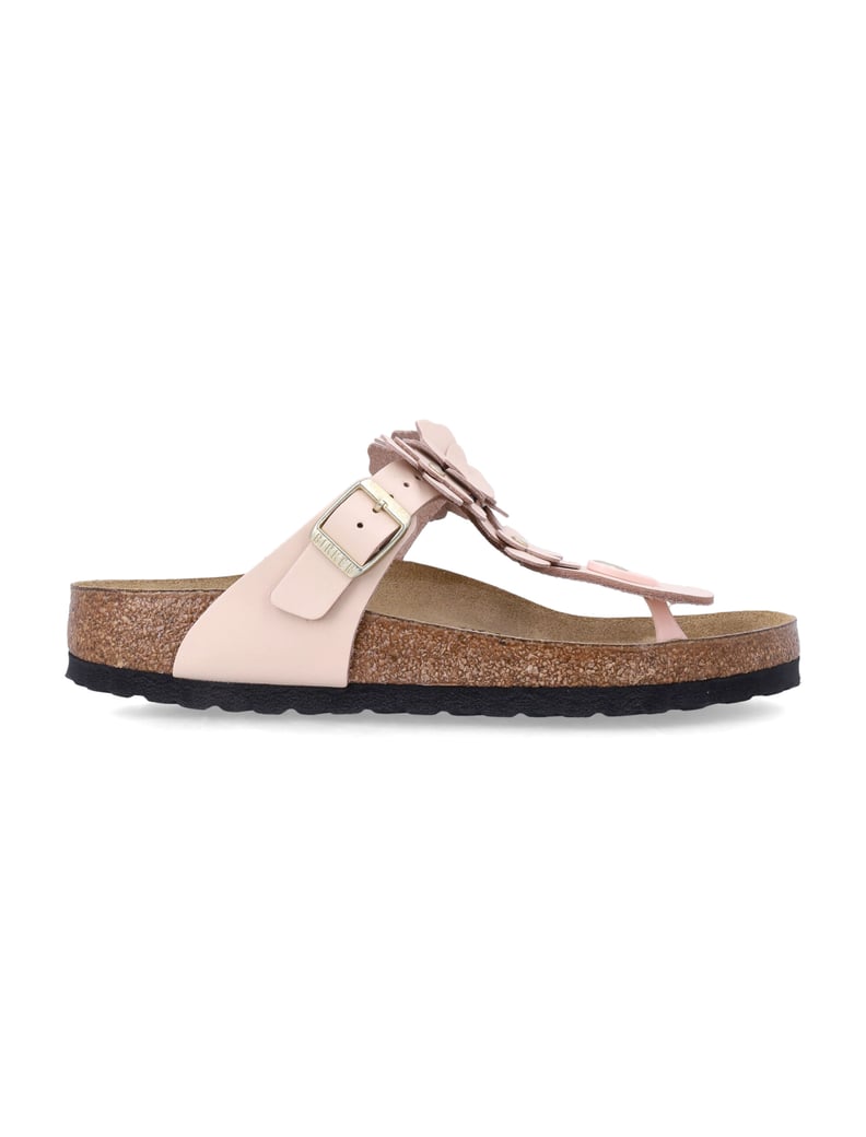 Gizeh Flower Leather Infradito Sandals