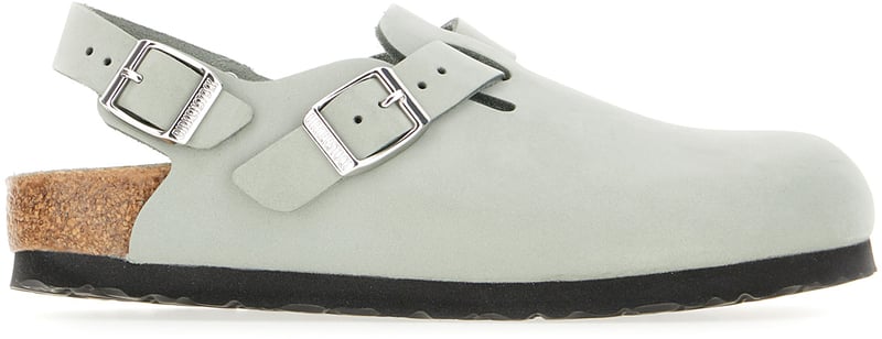 Birkenstock Sage green microfiber Tokio II slippers