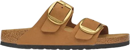 Birkenstock Brown Leather Flat Sandals