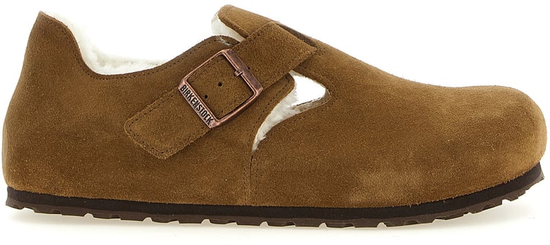 Birkenstock Brown Suede Leather Clogs