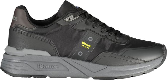 Blauer Black Polyurethane Men Sneaker