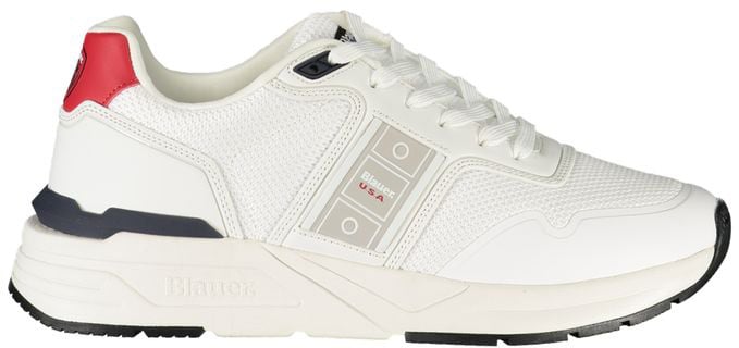Blauer White Polyester Men's Sneaker