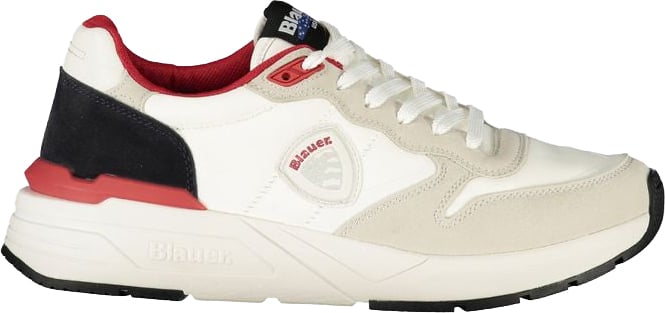 Blauer White Polyurethane Men Sneaker