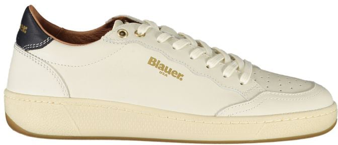 Blauer White Leather Women Sneaker