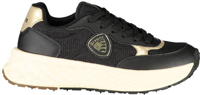Blauer Black Leather Women Sneaker