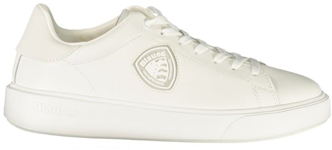 Blauer White Polyurethane Men's Sneaker