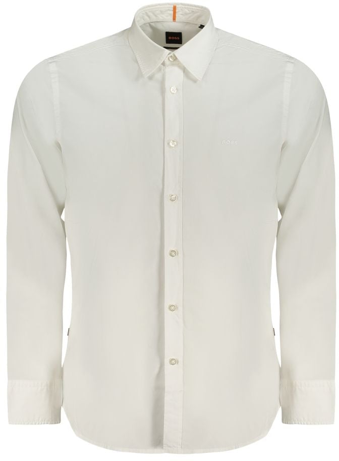 Hugo Boss White Cotton Men Shirt