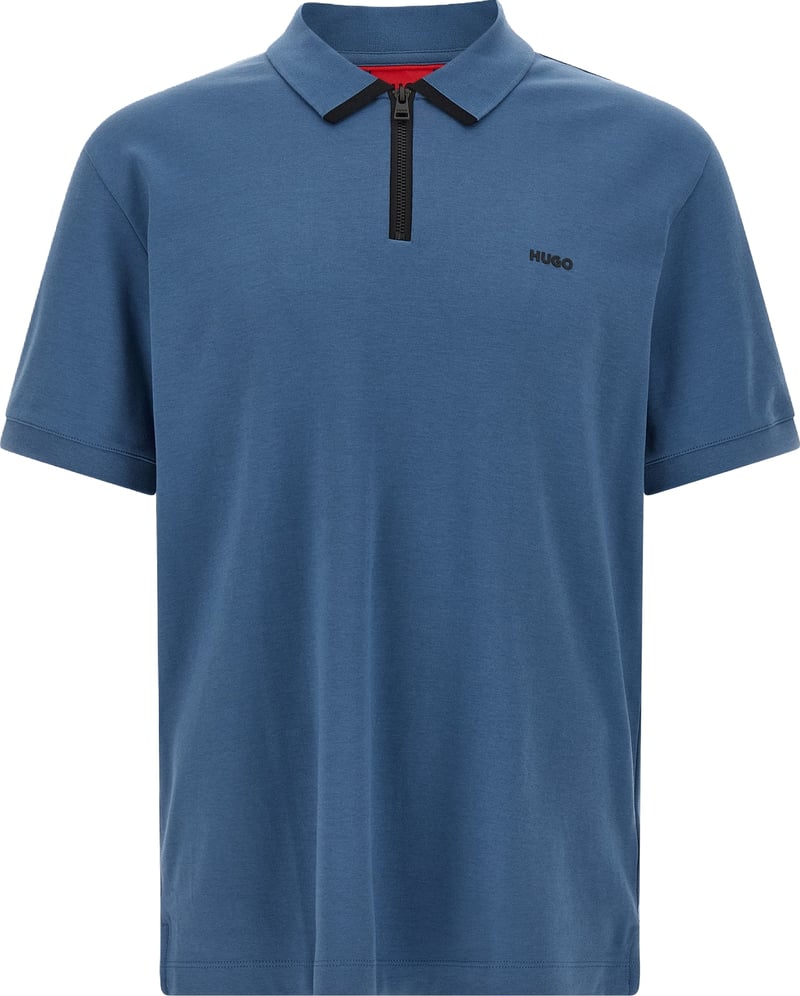 Hugo Boss Blue Cotton Polo Shirt