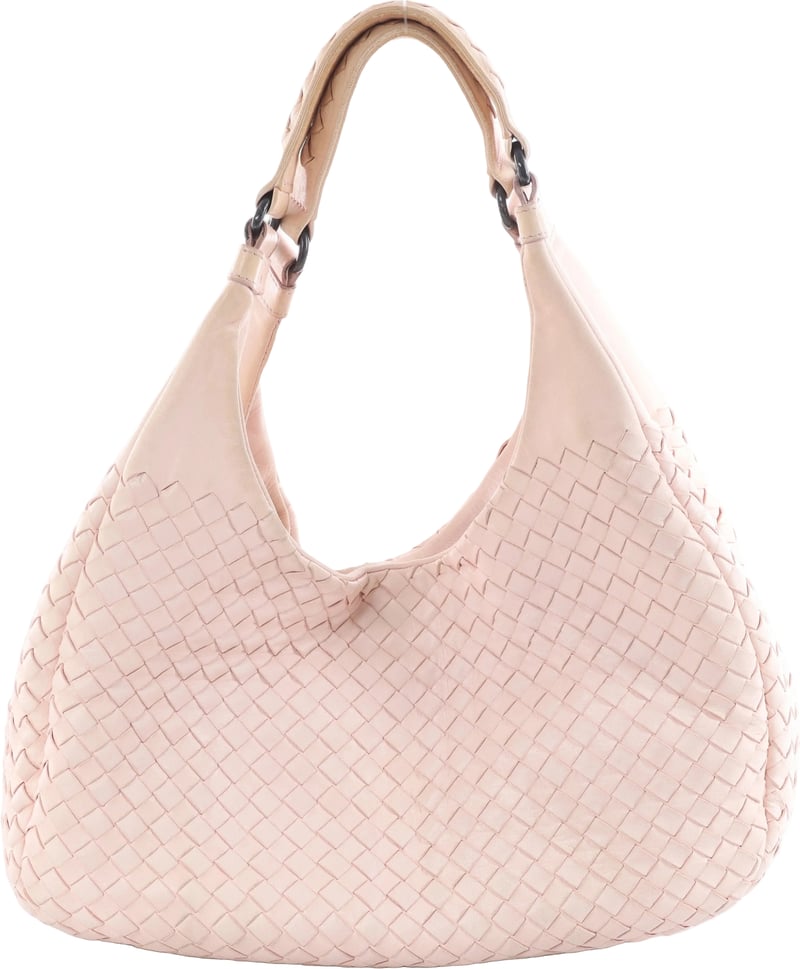 Bottega Veneta Campana Intrecciato Leather Shoulder bag in Pink 125787