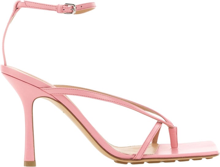 Lambskin Stretch Sandal with Adjustable Buckle
