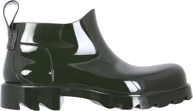 Chunky Rubber Boots with Flatform Sole