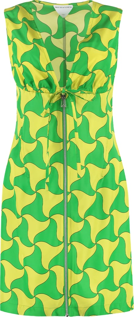 Printed satin dress