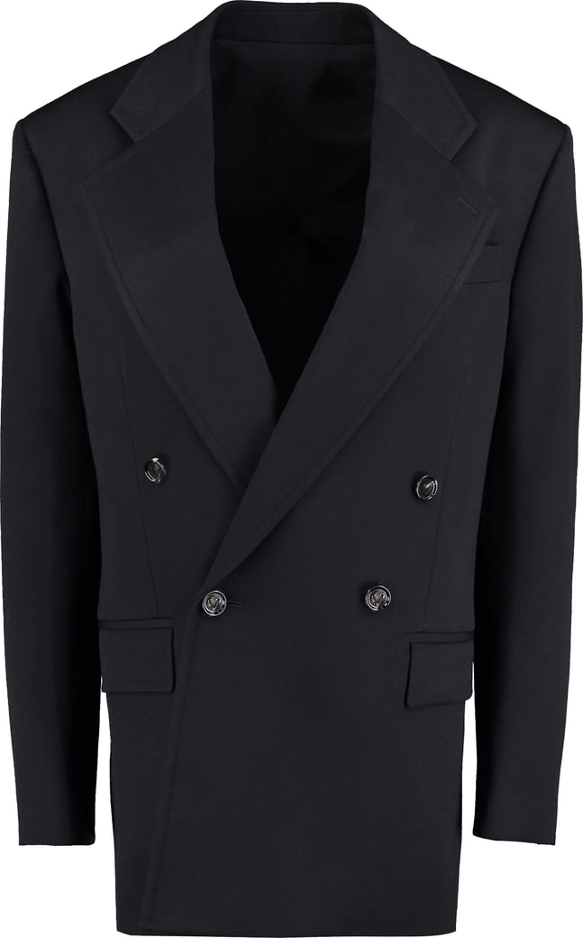 Double-breasted wool blazer