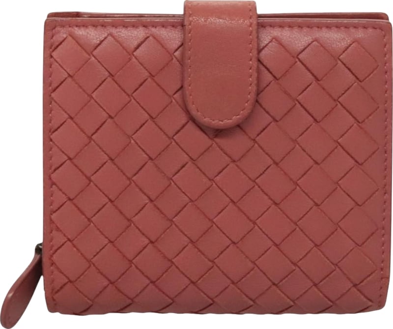 Bottega Veneta Bifold Coin Pocket Card Holder Intrecciato Nappa