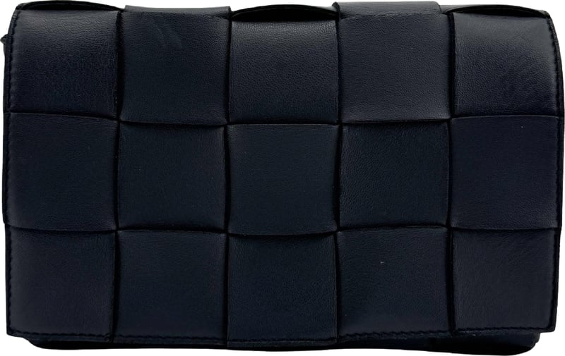 Bottega Veneta Cassette Maxi Intrecciato Leather Mini