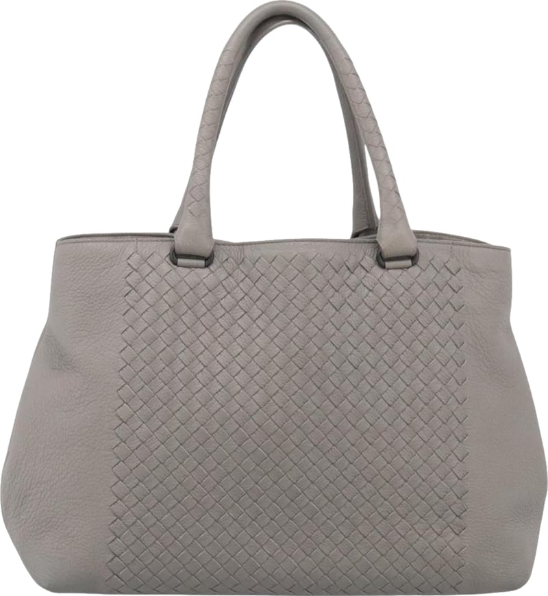 Bottega Veneta Side Snap Leather and Intrecciato Nappa Large
