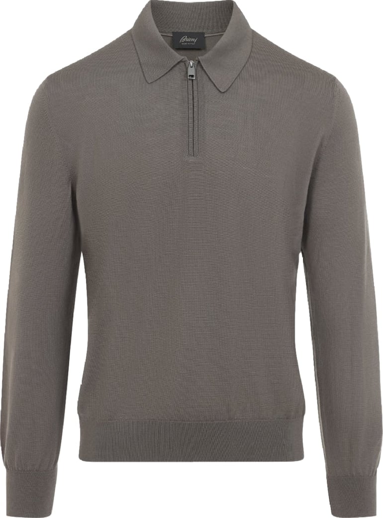 Brioni Long Sleeves Zip Polo