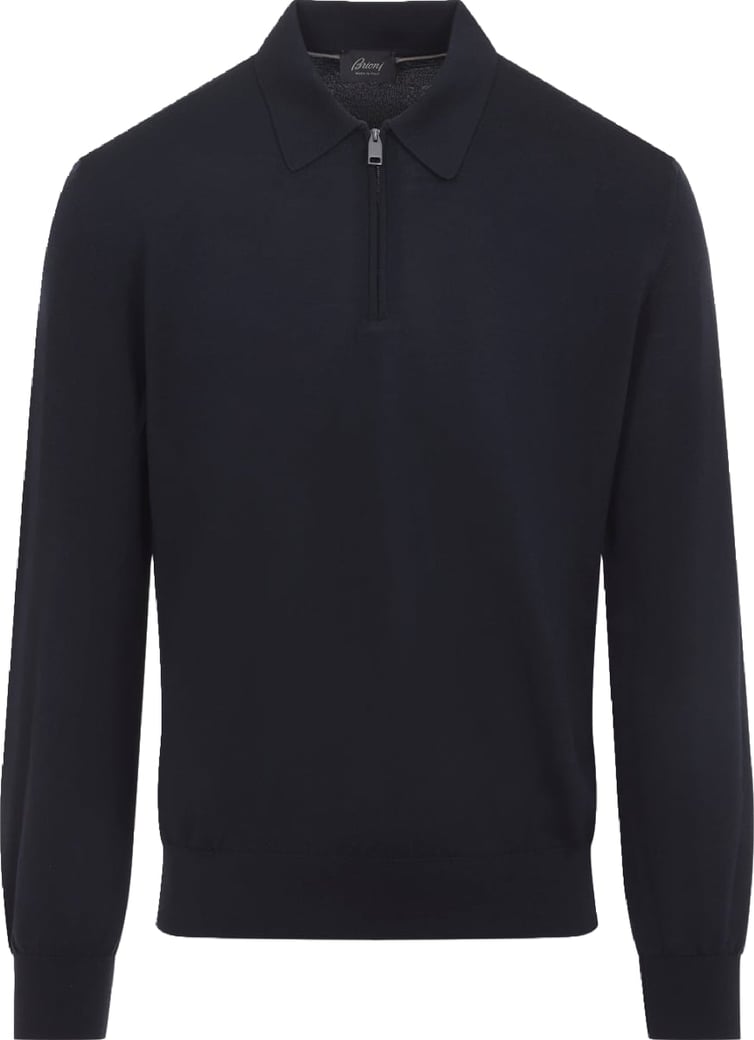 Brioni Long Sleeves Zip Polo