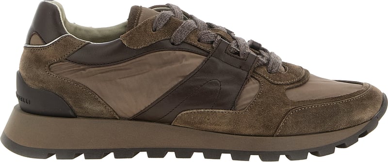 Brunello Cucinelli Bicolor Calfskin Athletic Sneakers