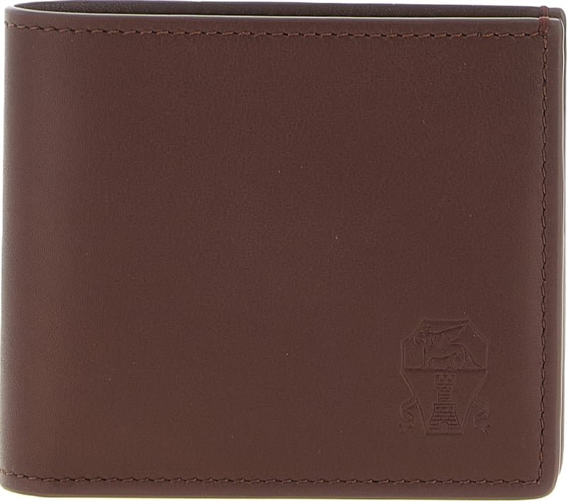 Brunello Cucinelli Brown Calfskin Leather Wallet