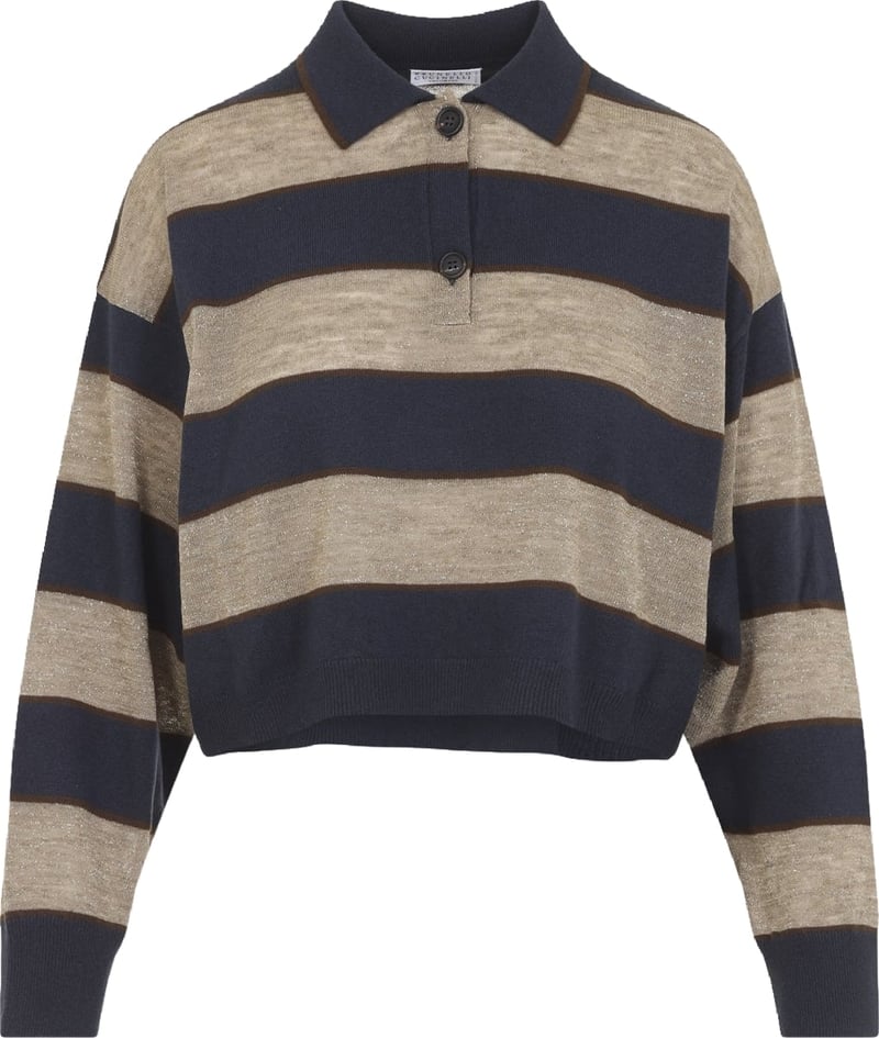 Brunello Cucinelli Jersey Striped Polo