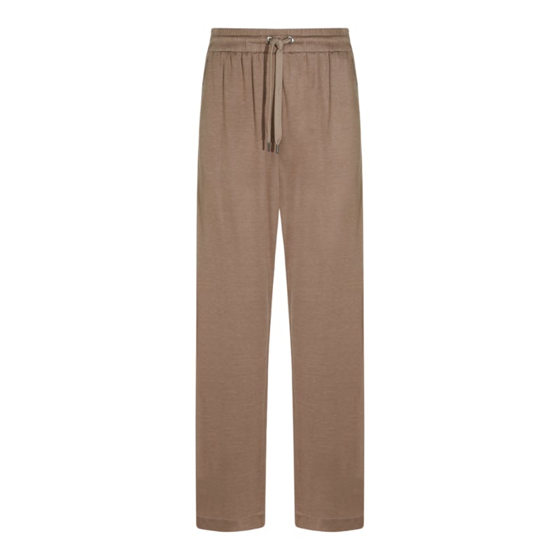 Relaxed Straight-Leg Trousers with Adjustable Waistband