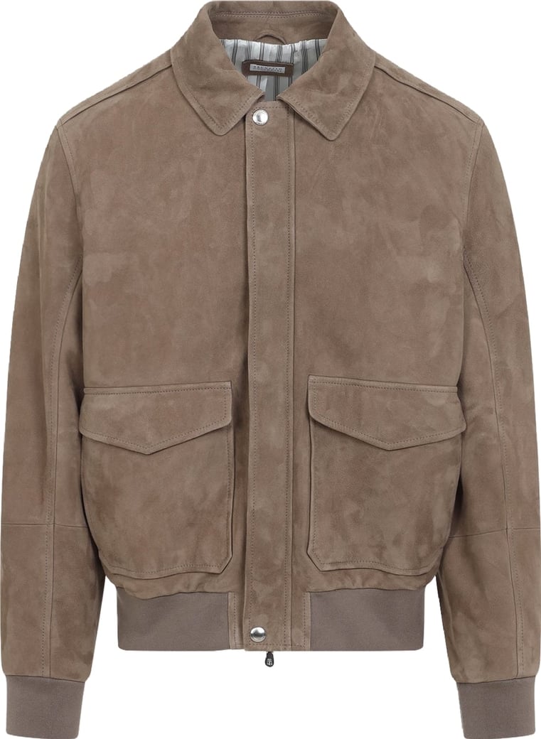 Brunello Cucinelli Leather Bomber Jacket