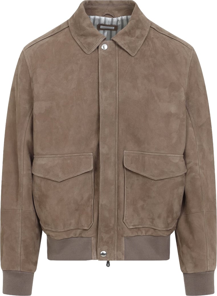 Brunello Cucinelli Leather Bomber Jacket