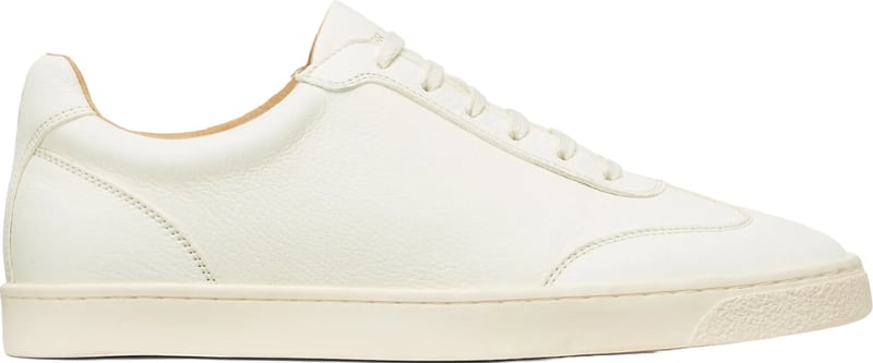 Brunello Cucinelli White logo-print leather Man sneakers