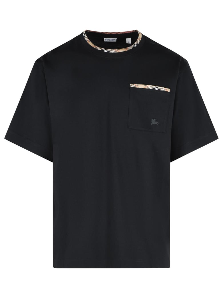 'Ryan' Black Cotton T-Shirt