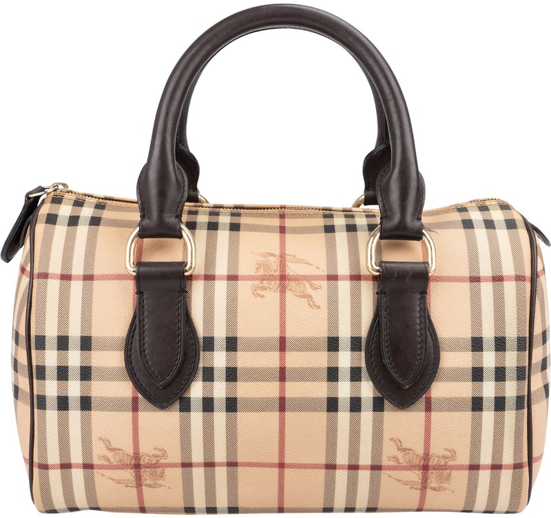 Burberry Haymarket Check Boston Handbag
