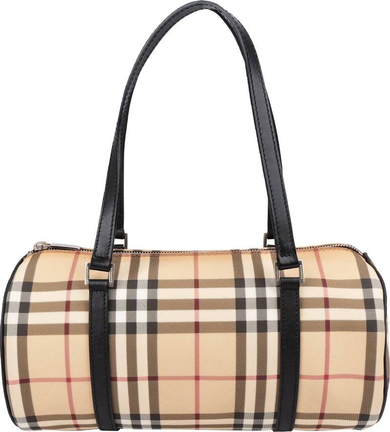 Burberry Nova-Check Monogram Nova Check Barrel Handbag
