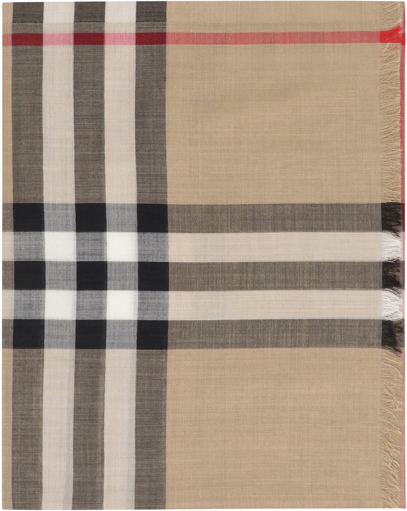 Wool and silk scarf