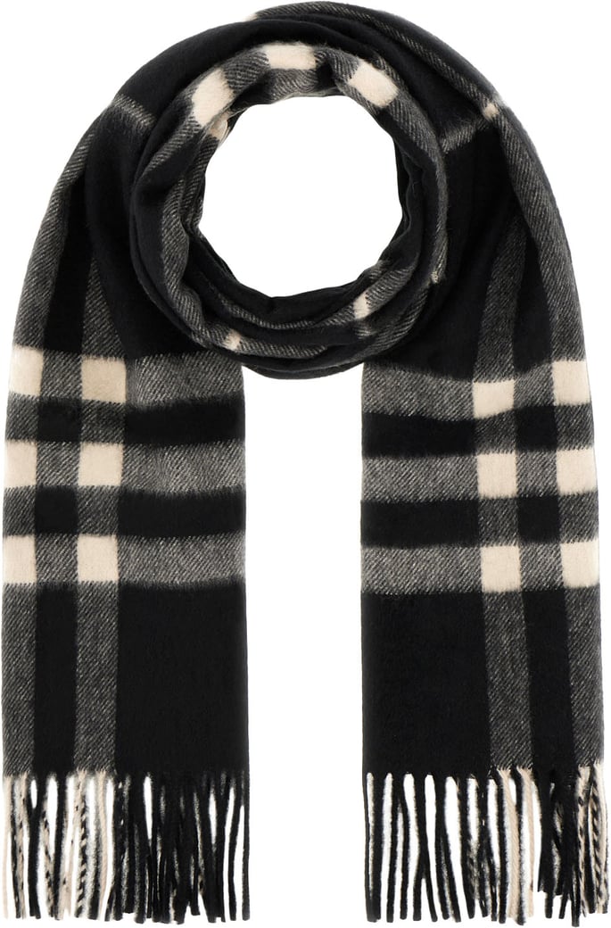 Burberry Embroidered cashmere reversible scarf