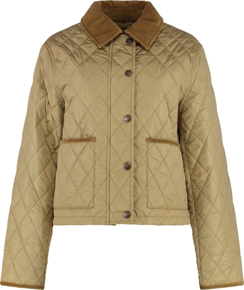 Quilted jacket with snaps