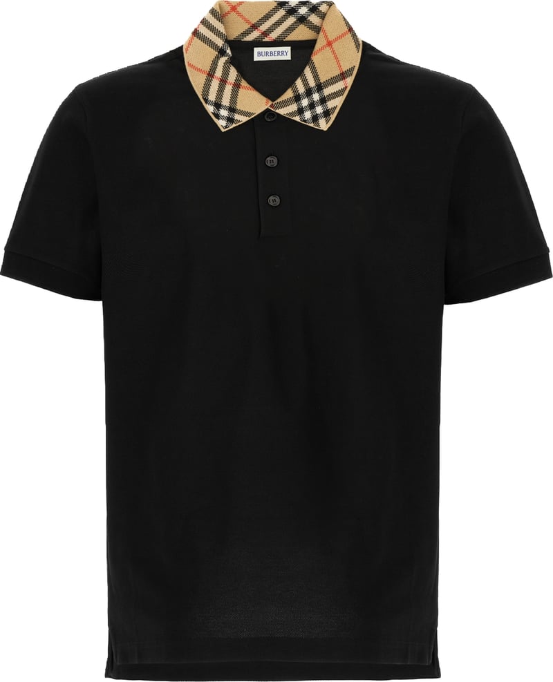 Burberry Black piquet polo shirt
