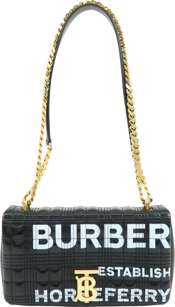 Burberry Lola Clutch on Chain Quilted Leather