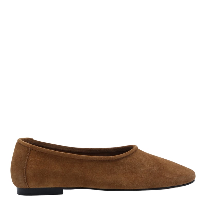 Pointed-Toe Suede Flats