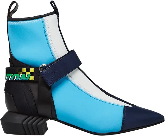 Louis Vuitton Neoprene Deep Sea Ankle Boot in Blue, Size 39 EU