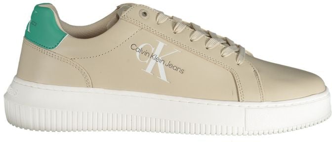 Calvin Klein Beige Leather Men's Sneaker